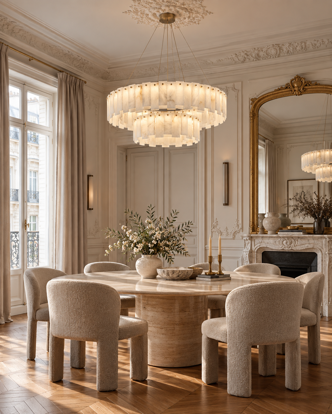 Sculptural Alabaster Chandelier | Aurevia