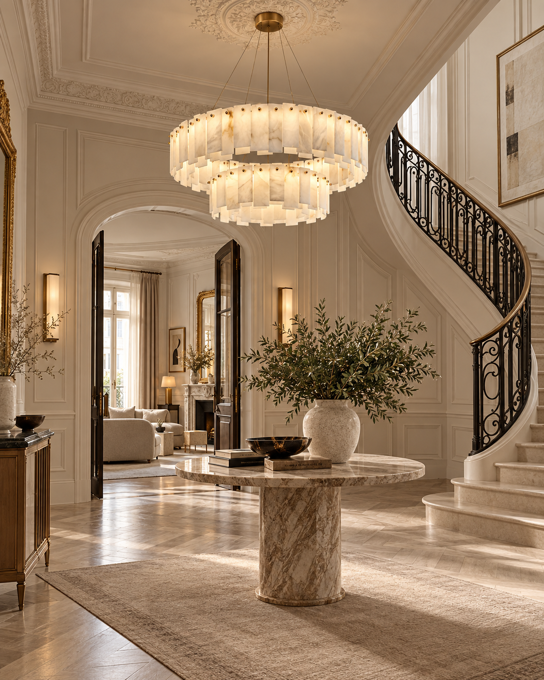 Sculptural Alabaster Chandelier | Aurevia