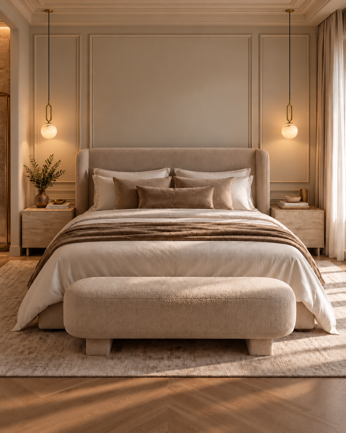 Orlena | Natural Alabaster Globe Pendant Light