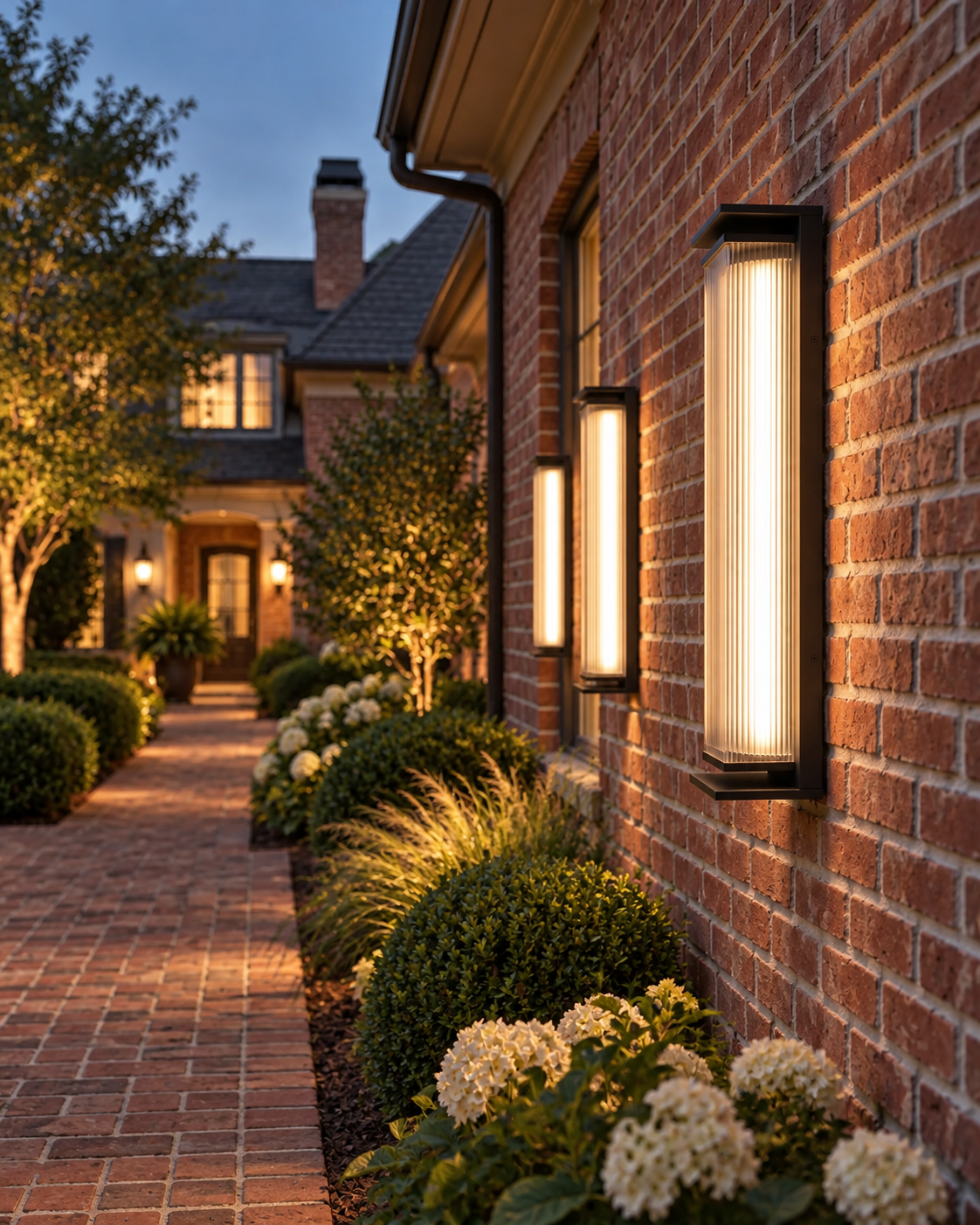 Modern Ribbed Glass Outdoor Wall Sconce | Tavren