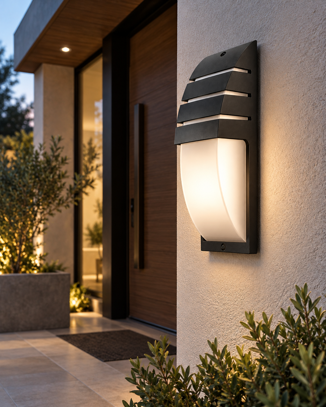 Modern Black Outdoor Wall Sconce | Luni