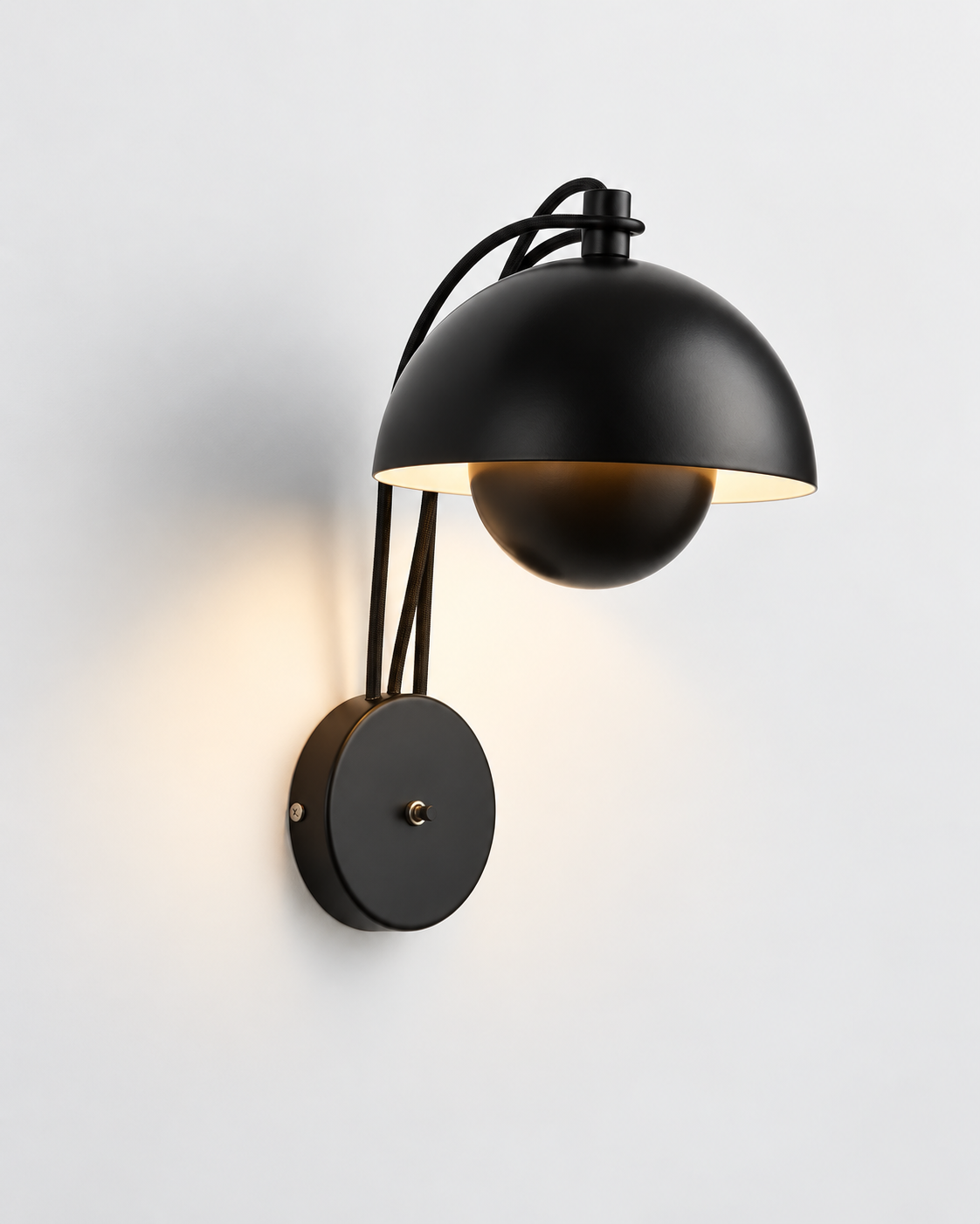 Mireva Dome Wall Sconce | Lacquered Iron Modern Wall Light