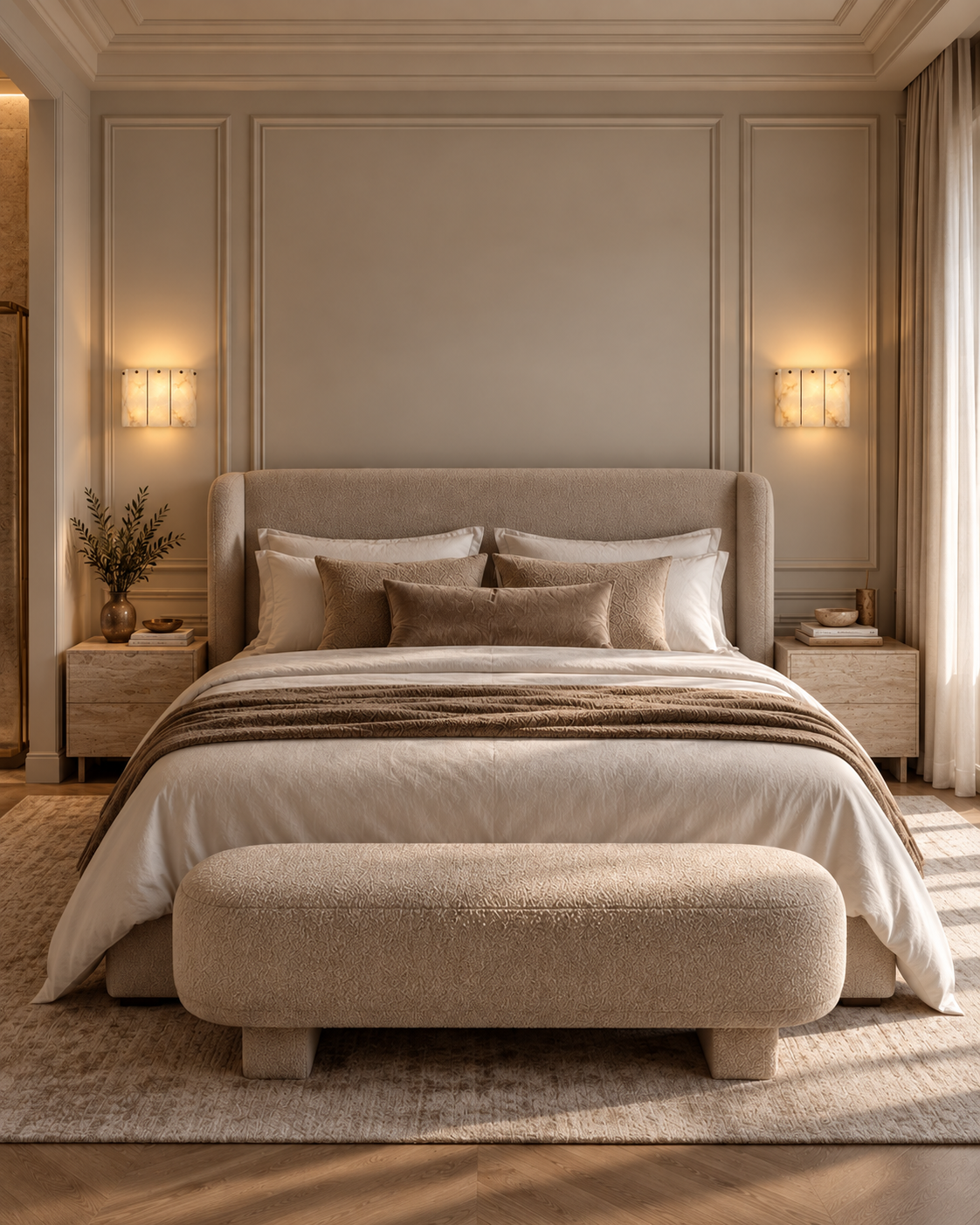 Layered Alabaster Wall Sconce | Nerisse