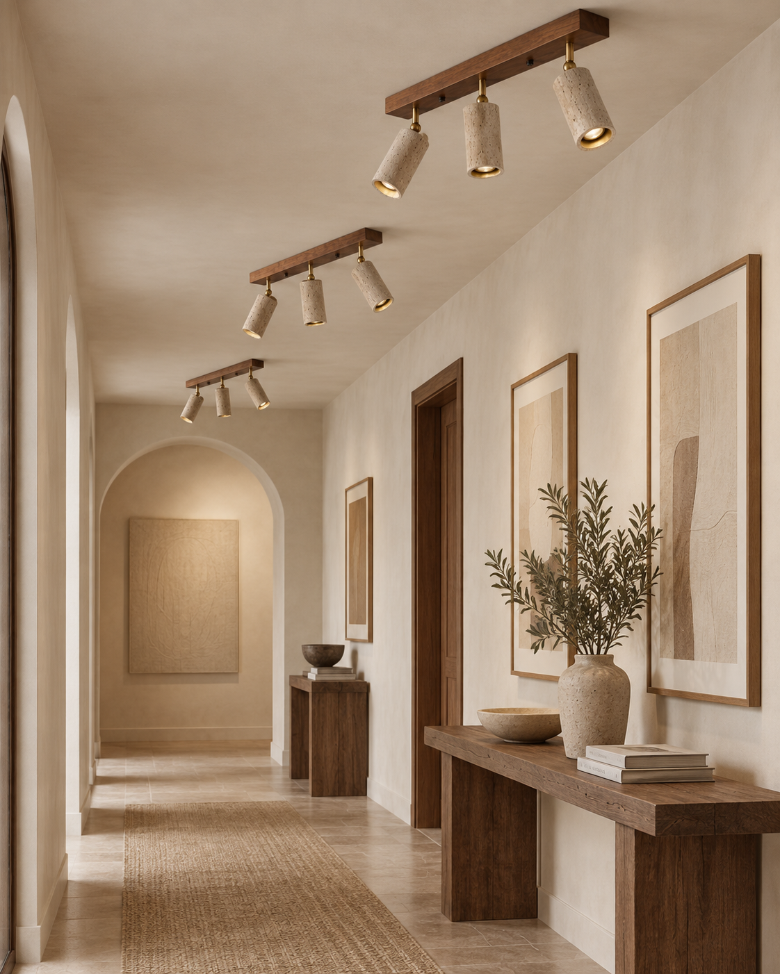 Plafo | Travertine Ceilling Light