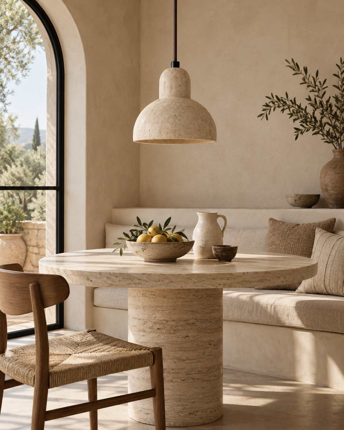 Nupa | Travertine Pendant Light