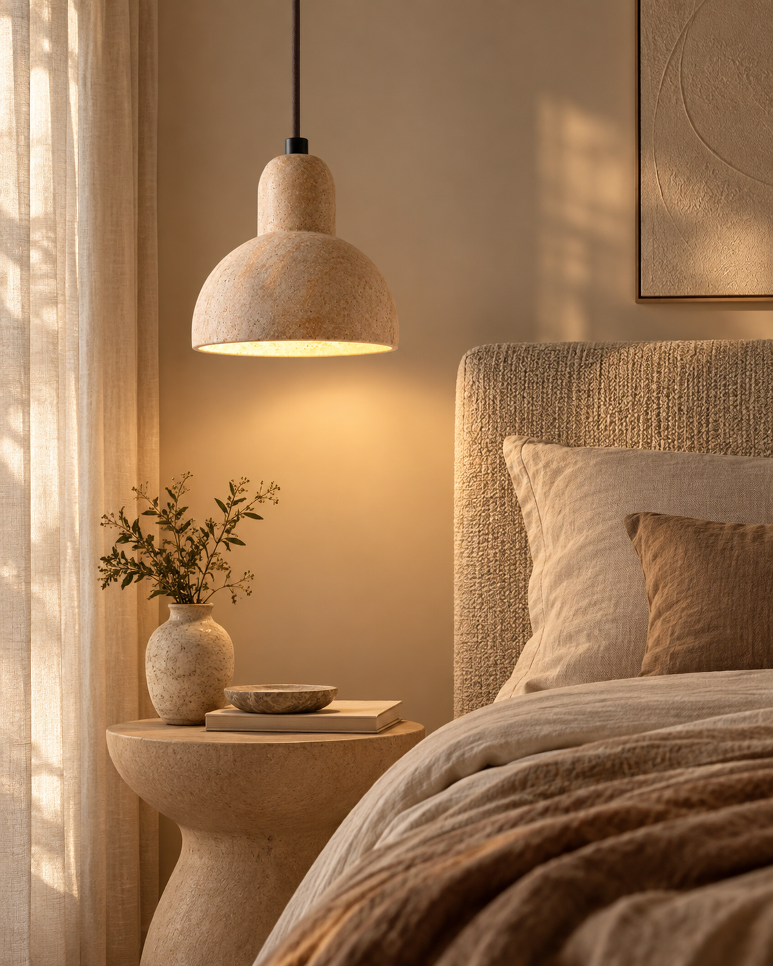 Nupa | Travertine Pendant Light