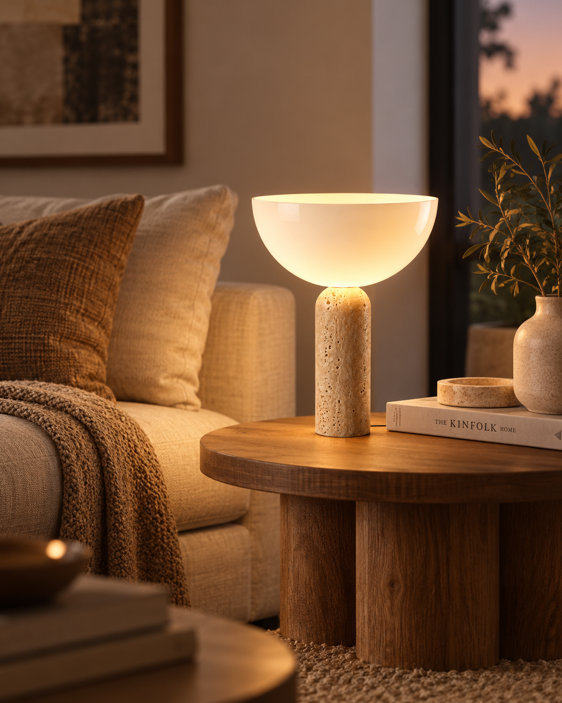 Travertina | Travertine Table Lamp