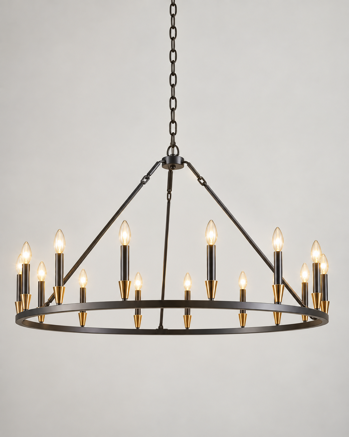 Arden 15-Light Wagon Wheel Chandelier