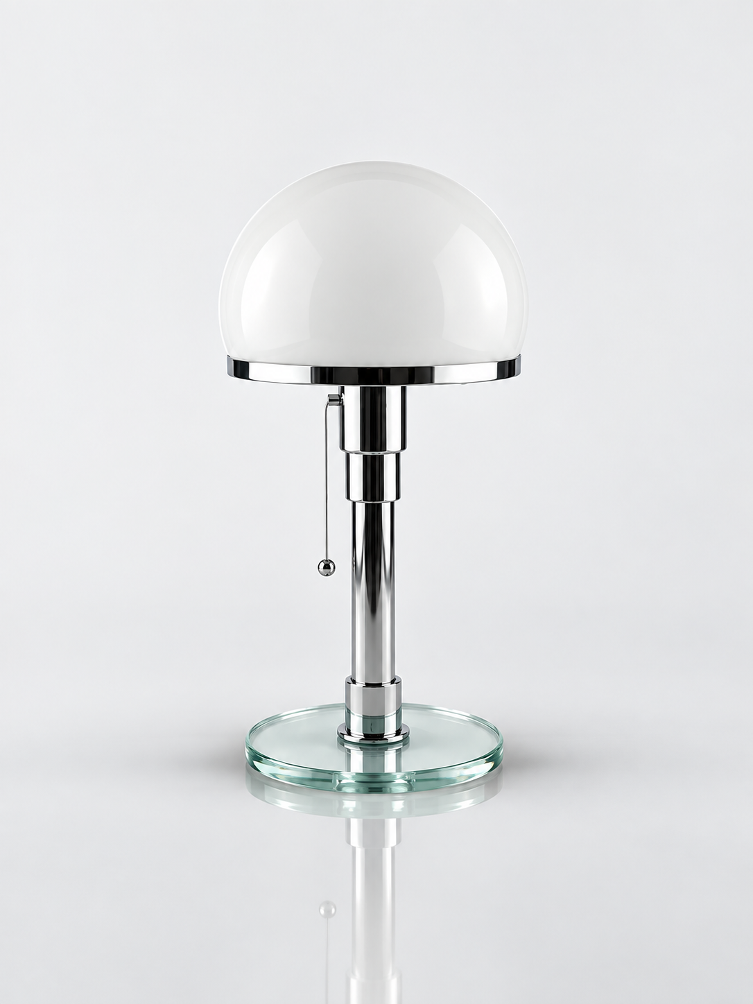 Orbis | Chrome Table Lamp - Pull Chain