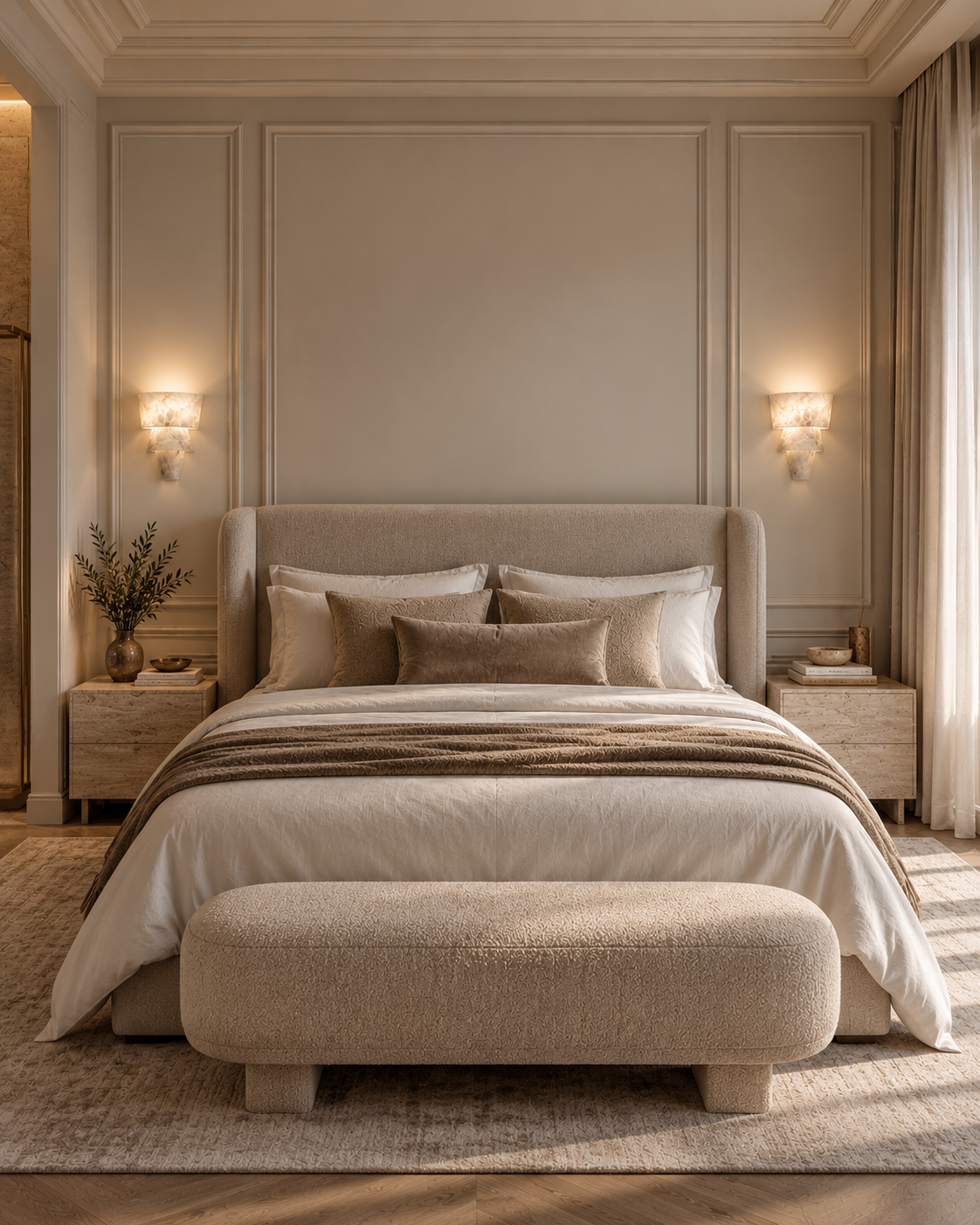 Albana | Sculptural Alabaster Wall Sconce