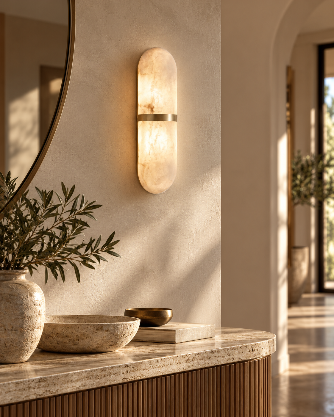 Alnea | Alabaster Wall Sconce