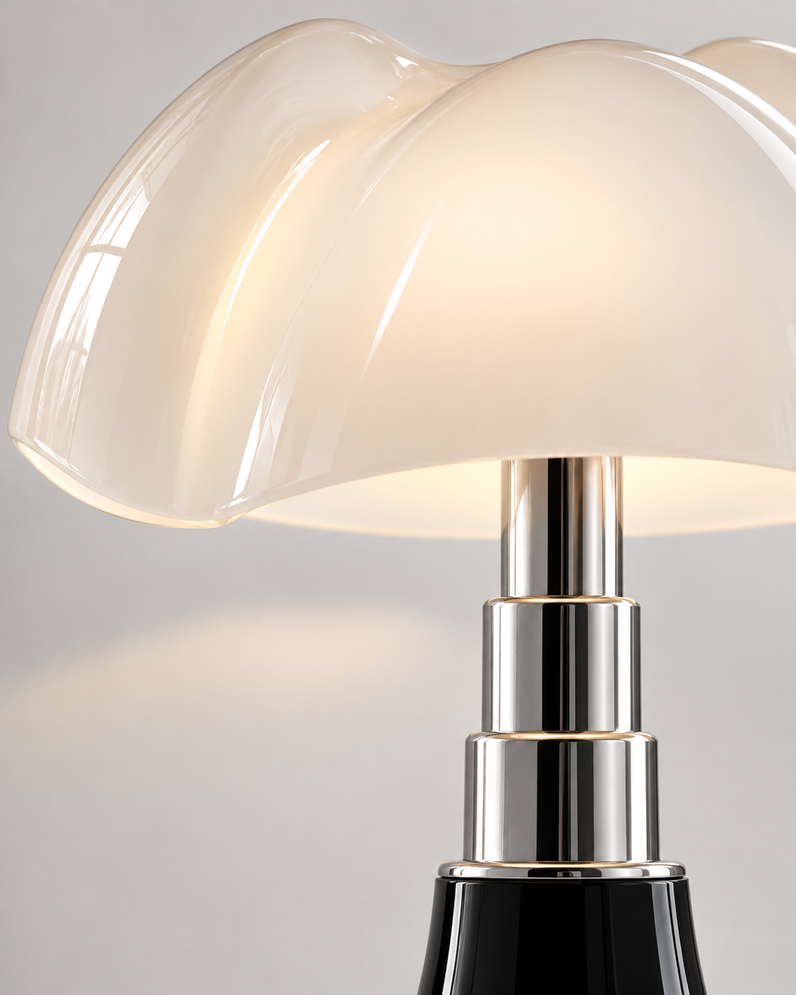 Voltara | Sculptural Glass Table Lamp – Opal Shade
