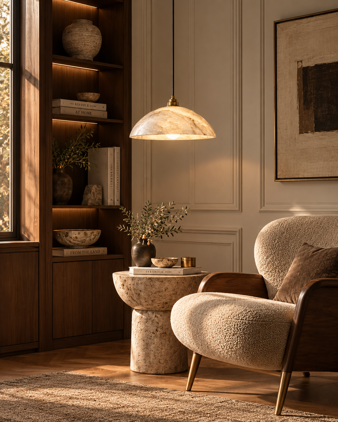 Alabaster Dome Pendant Light | Celestine