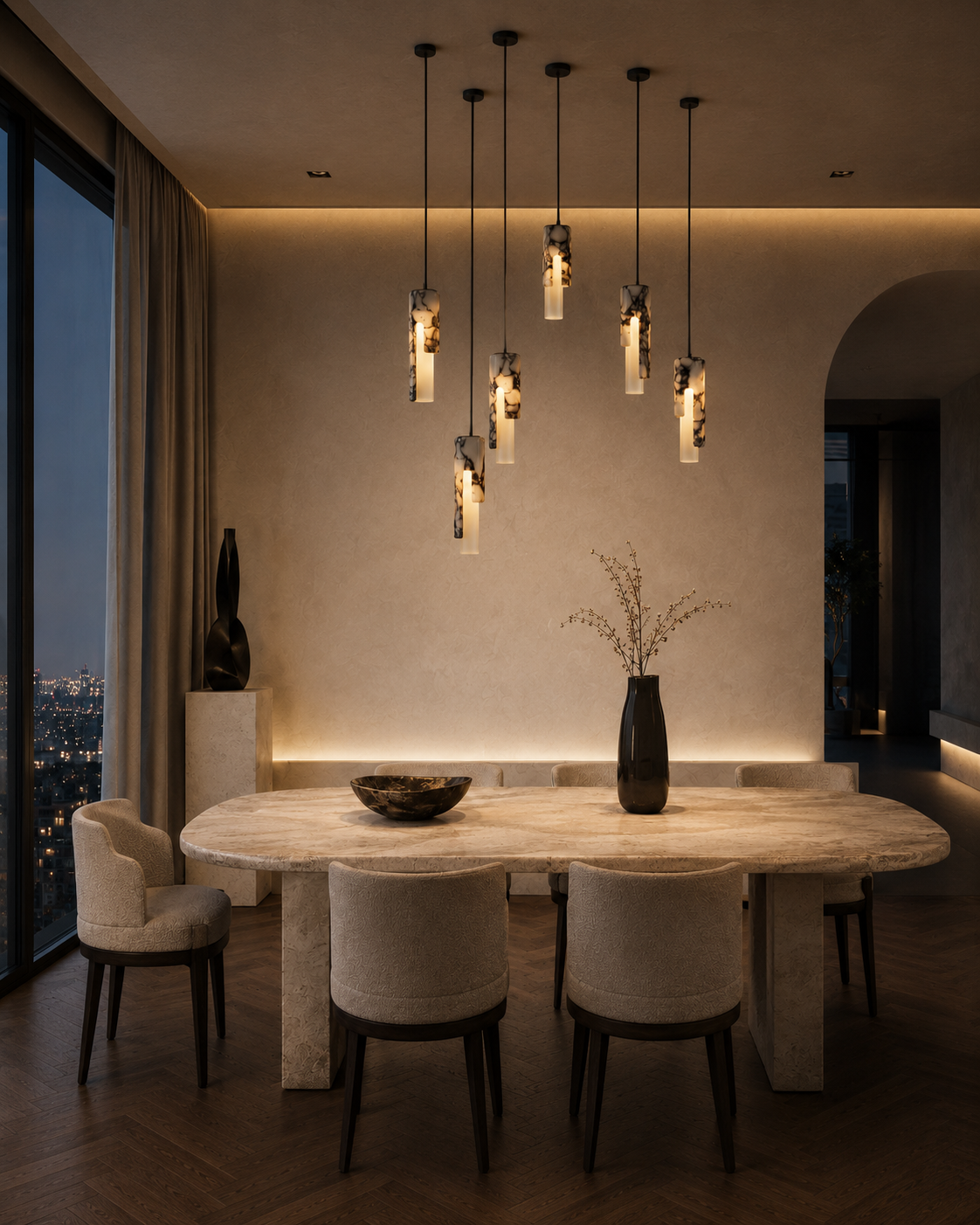 The Carrara | Marble Pendant Light