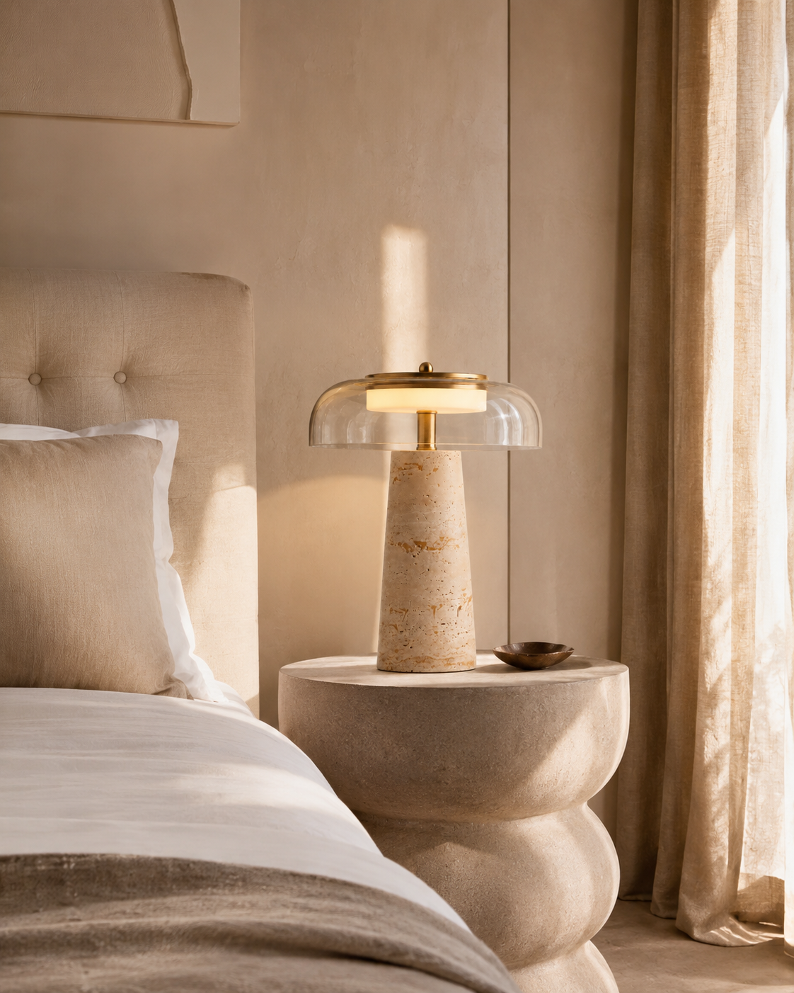 The Tivoli | Travertine Table Lamp