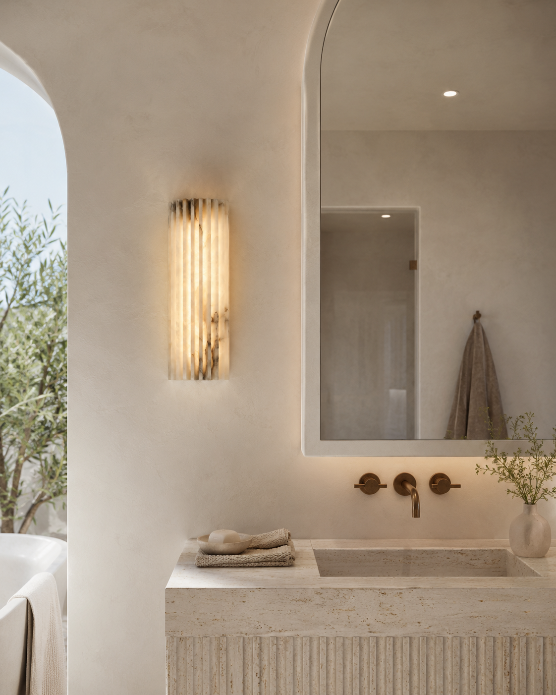 The Alba | Alabaster Wall Sconce