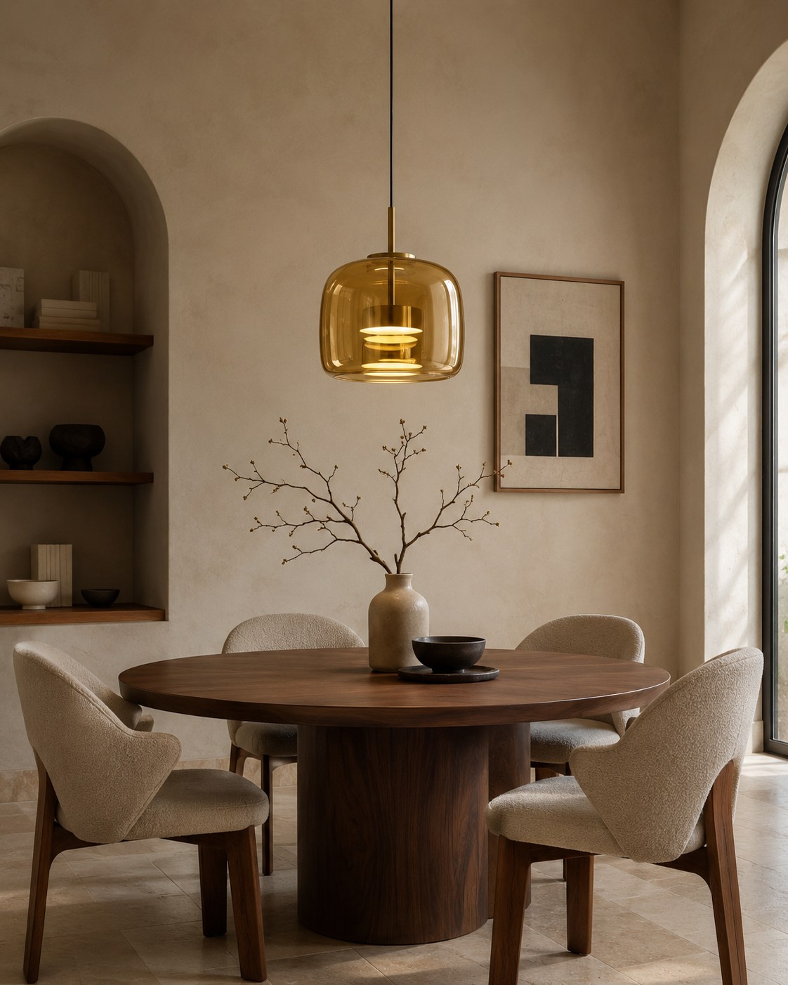 Aurelia | Amber Glass Pendant Light