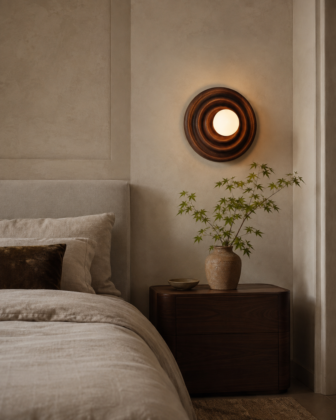 Onda | Sculpted Wood Wall Sconce