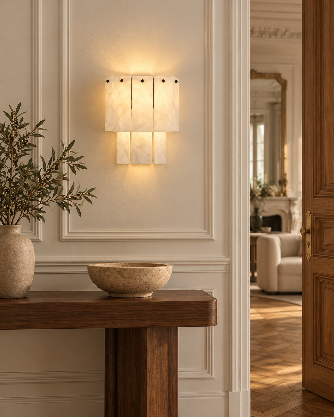Layered Alabaster Wall Sconce | Nerisse