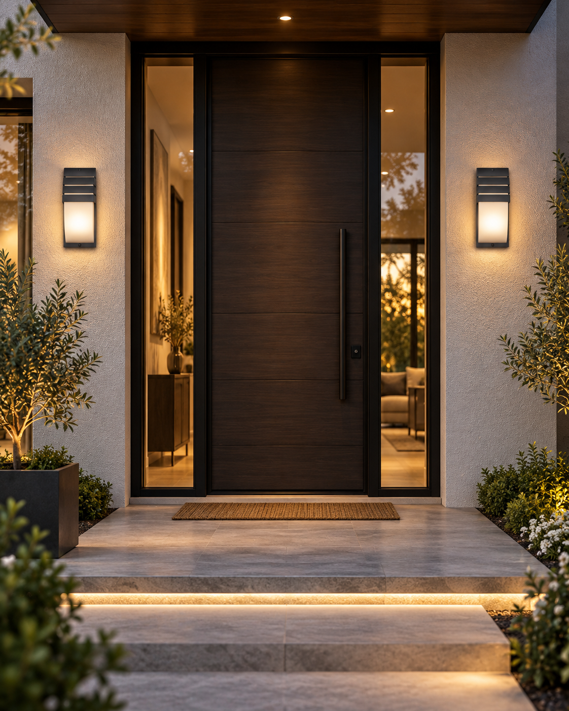 Modern Black Outdoor Wall Sconce | Luni