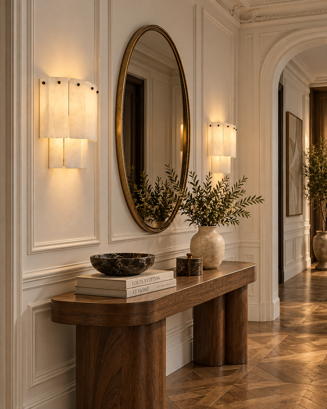 Layered Alabaster Wall Sconce | Nerisse