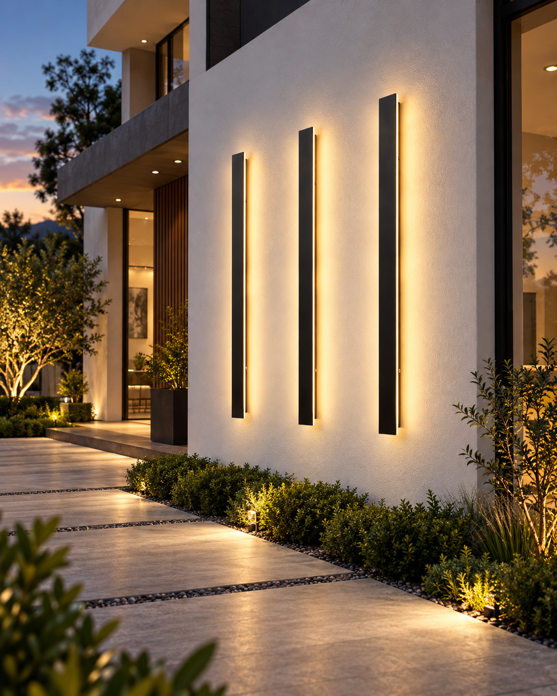 Modern Linear LED Outdoor Wall Light | Averon