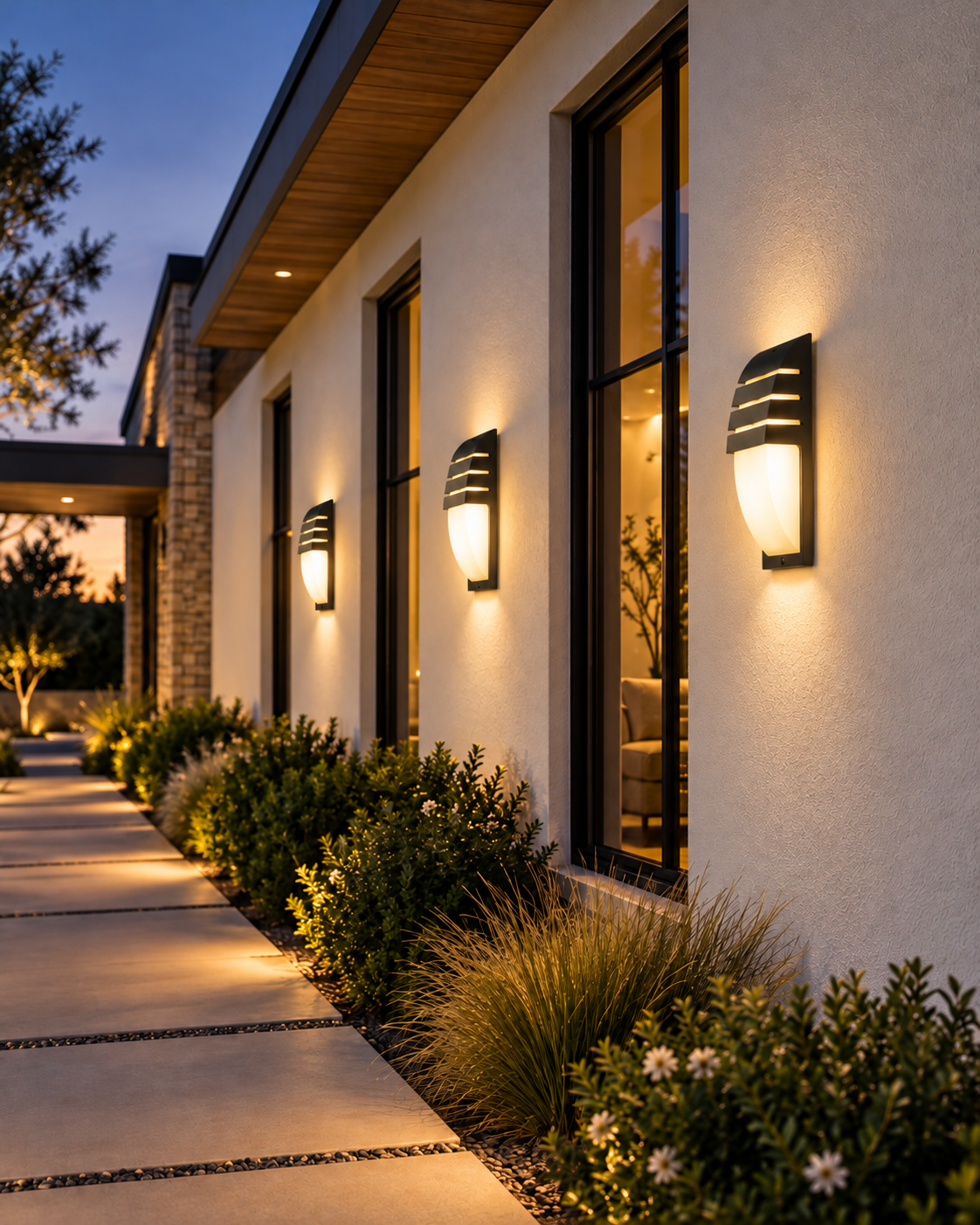 Modern Black Outdoor Wall Sconce | Luni