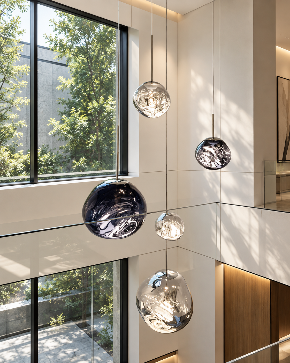 Sculptural Mirror Glass Pendant Light | Veyra