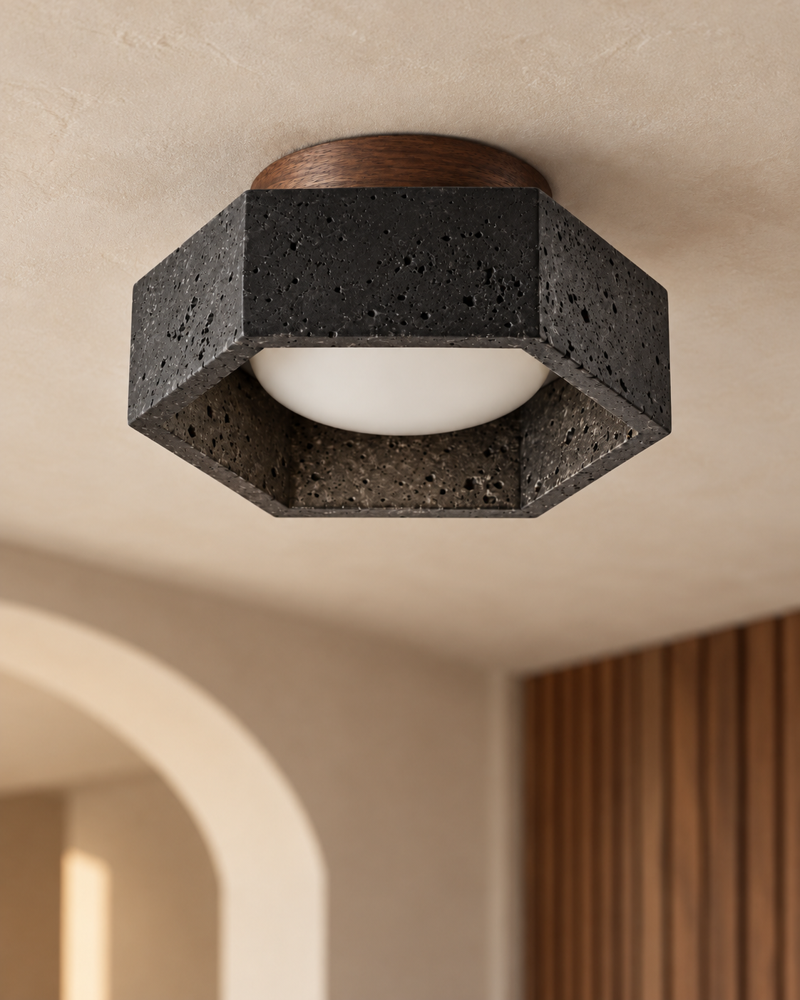 Caldera | Travertine Celling Lights