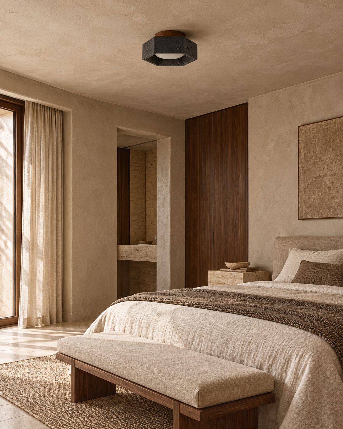 Caldera | Travertine Celling Lights