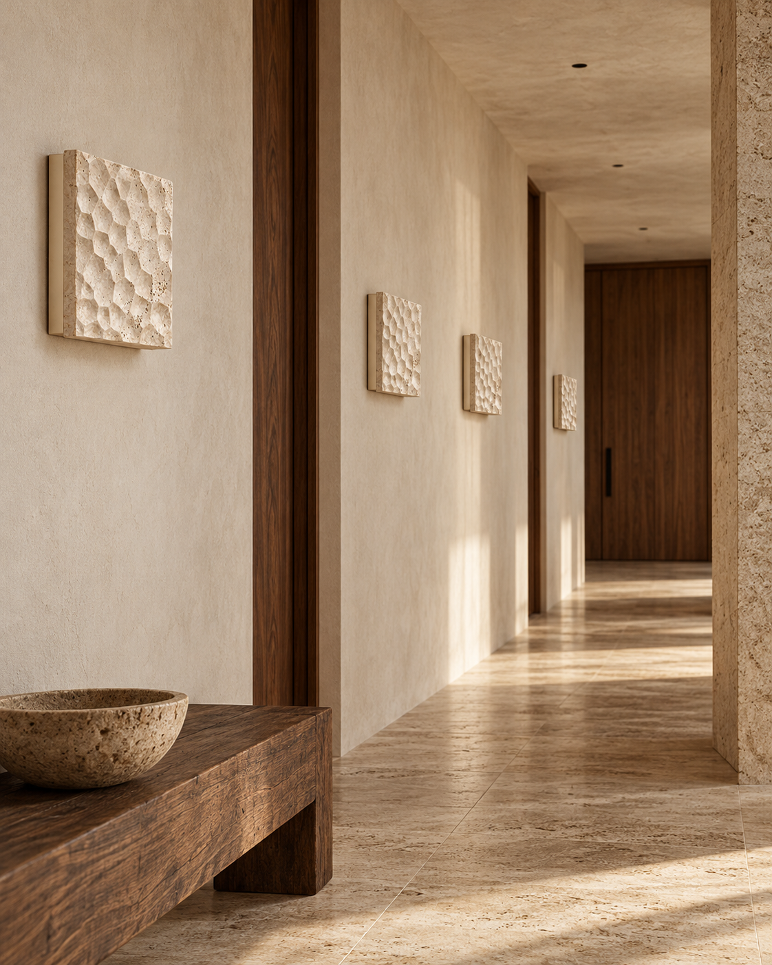 Vaelis | Travertine Wall Sconces