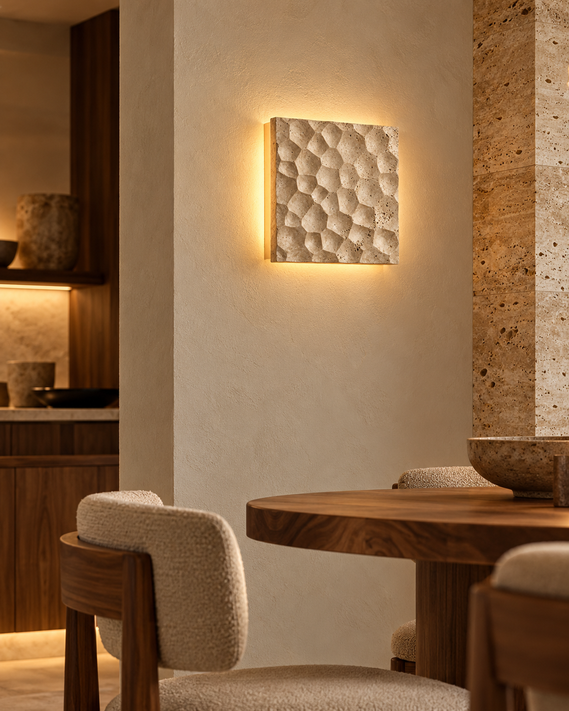 Vaelis | Travertine Wall Sconces