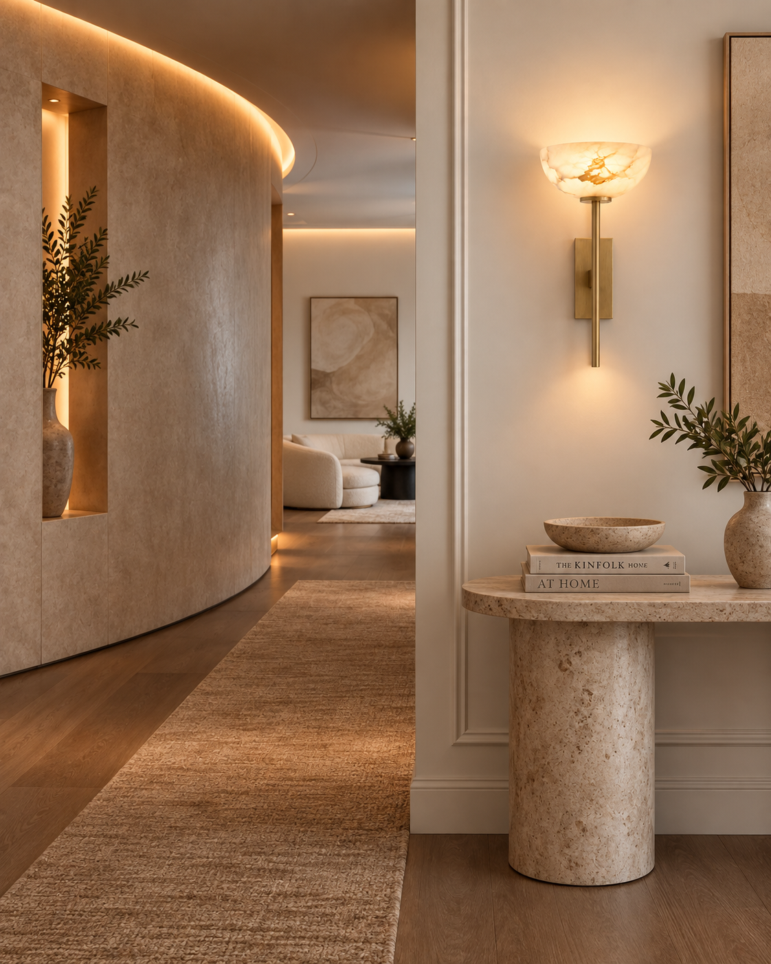 Calista | Natural Alabaster Wall Sconce