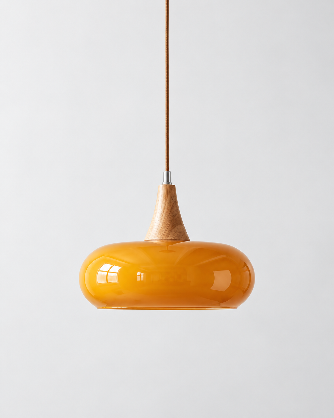 Nordic Glass & Wood Pendant Light | Orvella
