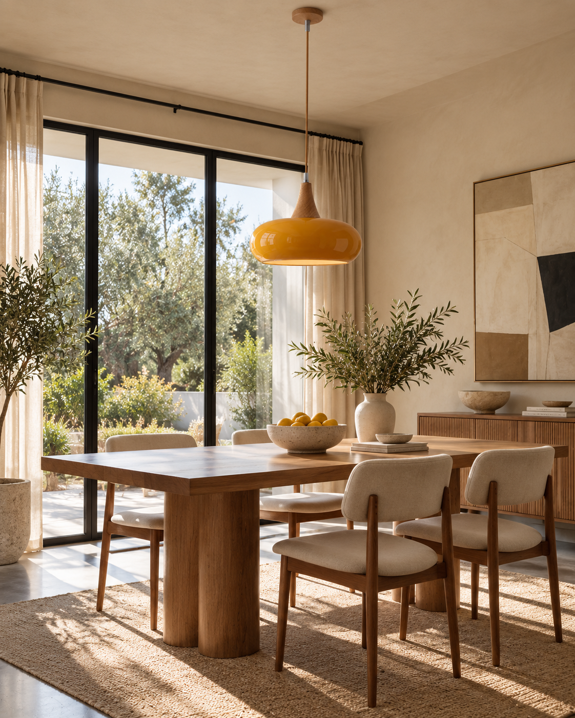 Nordic Glass & Wood Pendant Light | Orvella