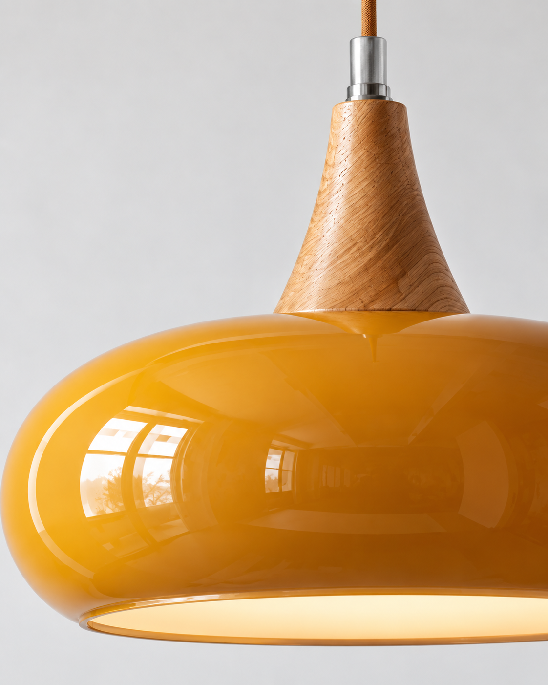 Nordic Glass & Wood Pendant Light | Orvella