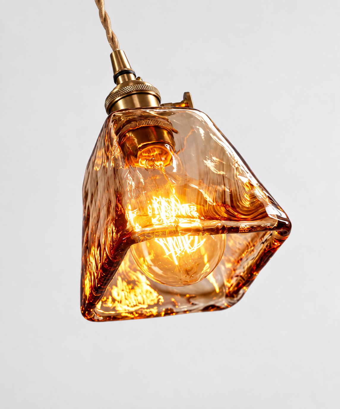 Amber Smoked Glass Pendant Light | Orvane