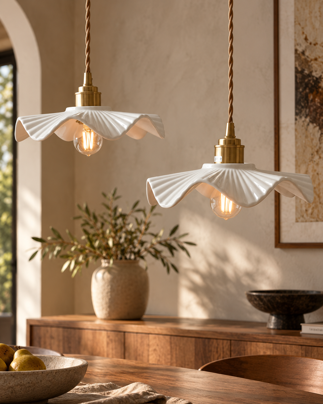 Ceramic Pendant Light | Elowen