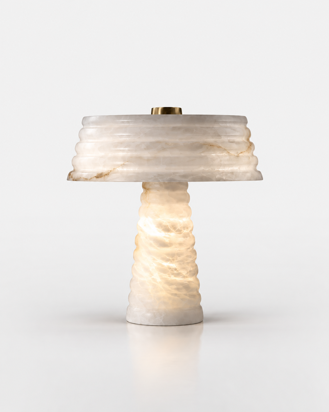 Albaris Ribbed Alabaster Table Lamp