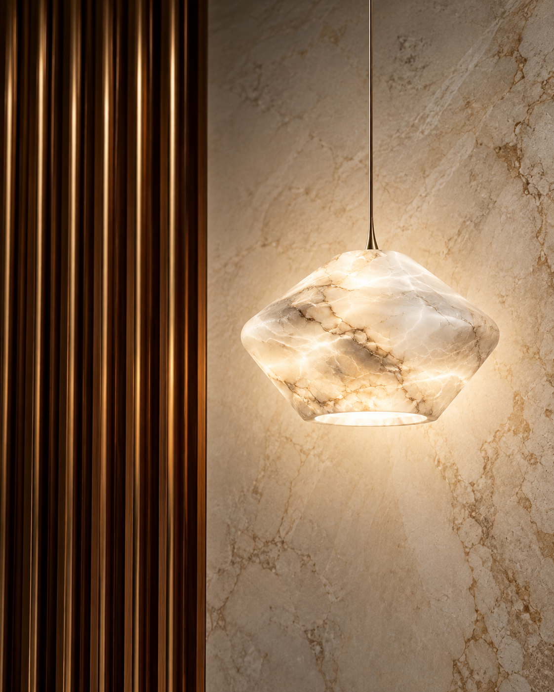 Natural Alabaster Stone Pendant Light | Avelith