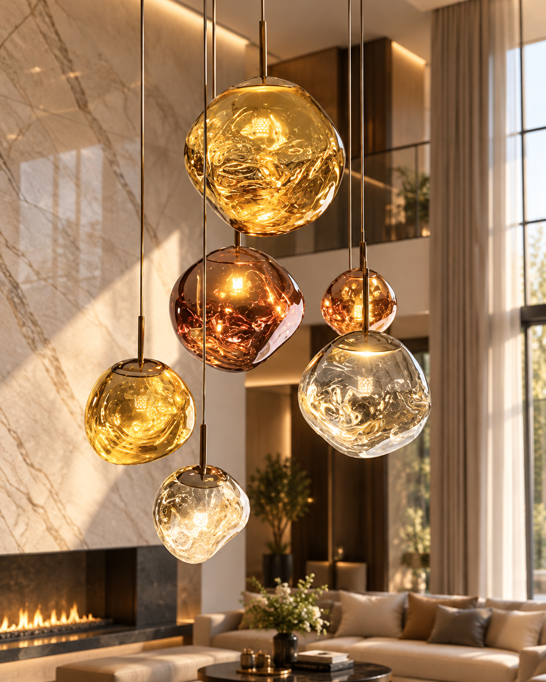 Sculptural Mirror Glass Pendant Light | Veyra