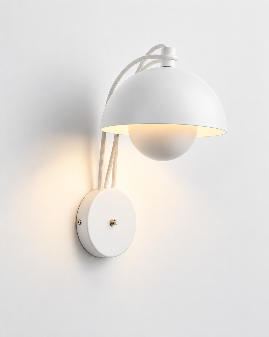 Mireva Dome Wall Sconce | Lacquered Iron Modern Wall Light