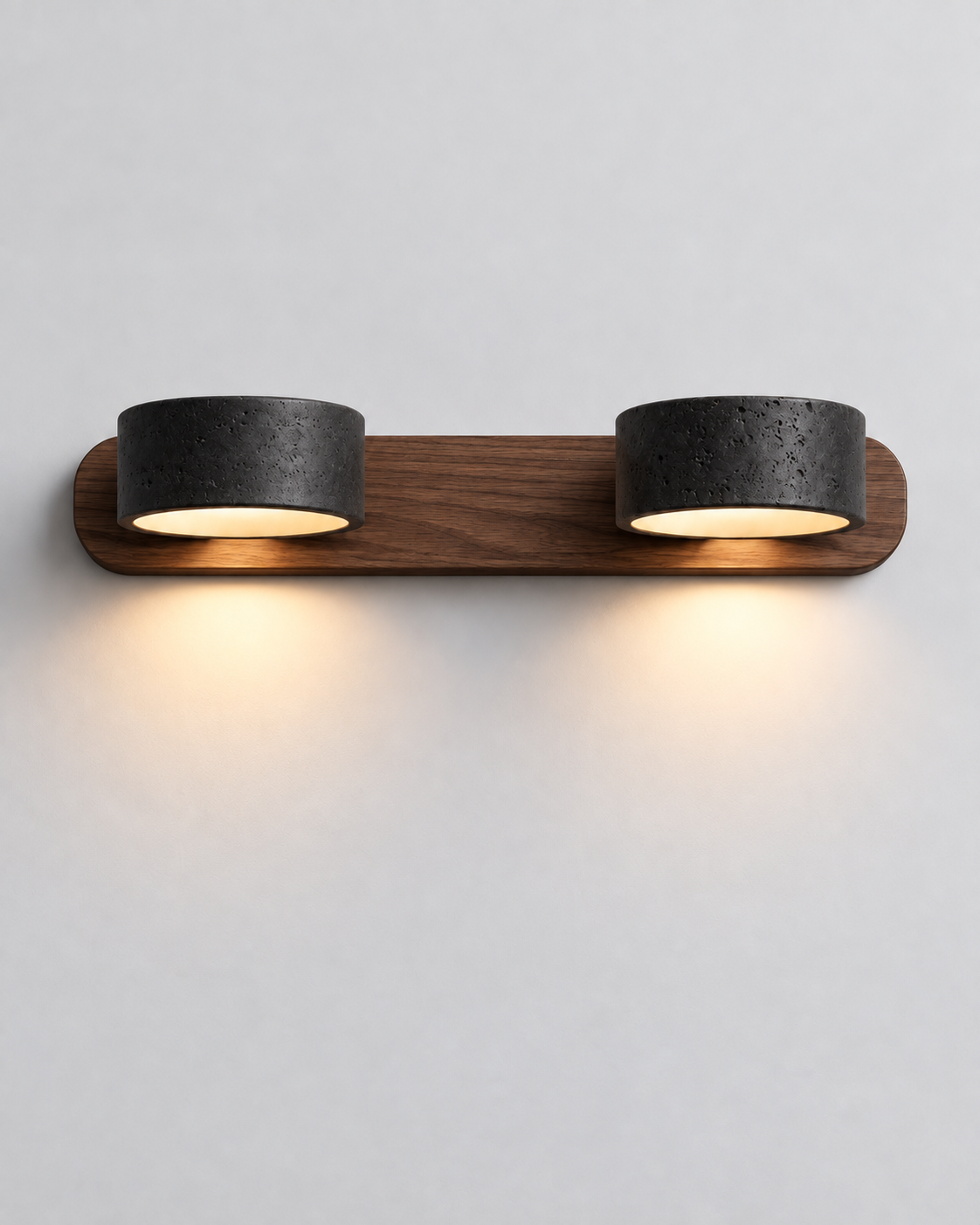 Travertine & Wood Wall Sconce | Esteba