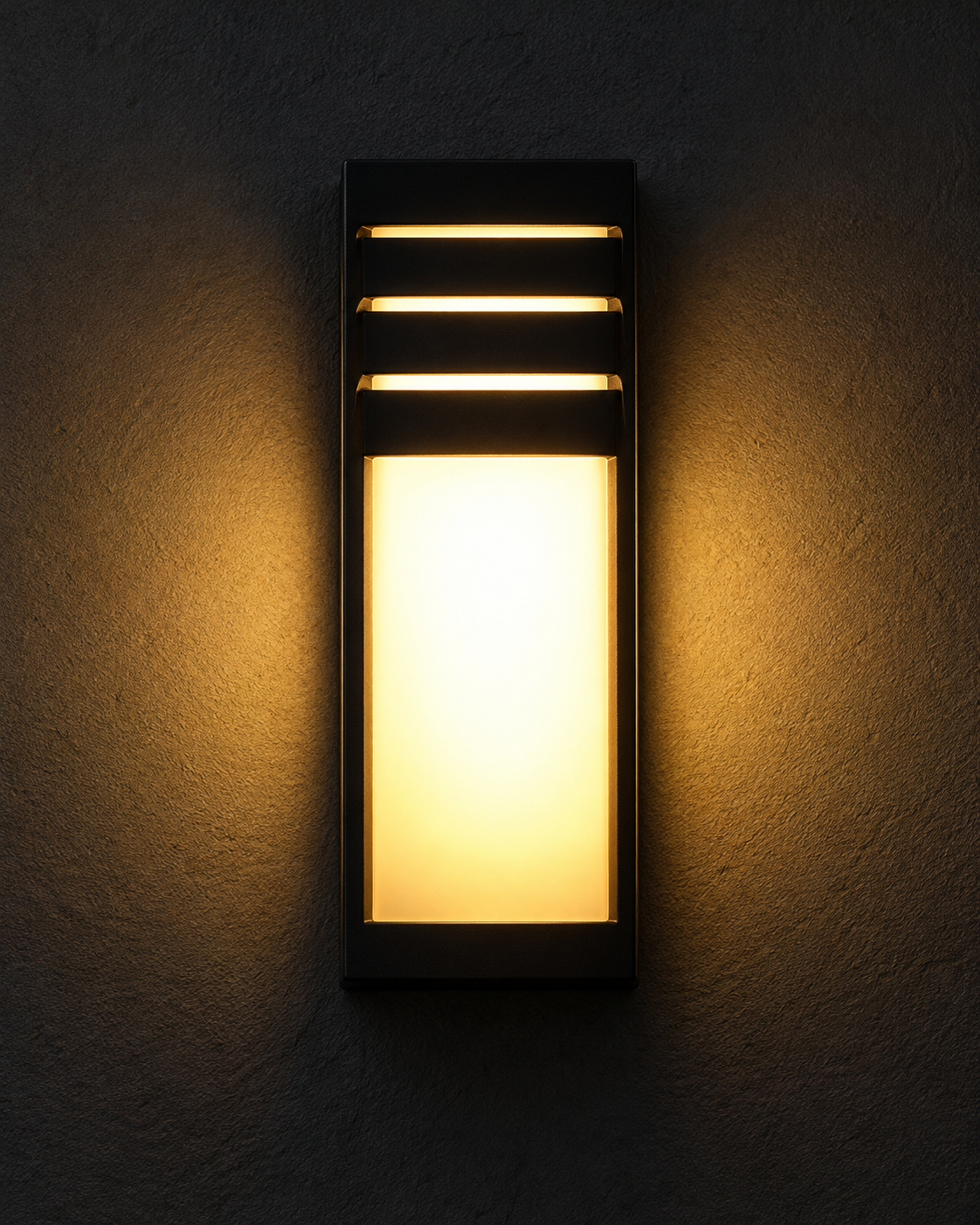 Modern Black Outdoor Wall Sconce | Luni