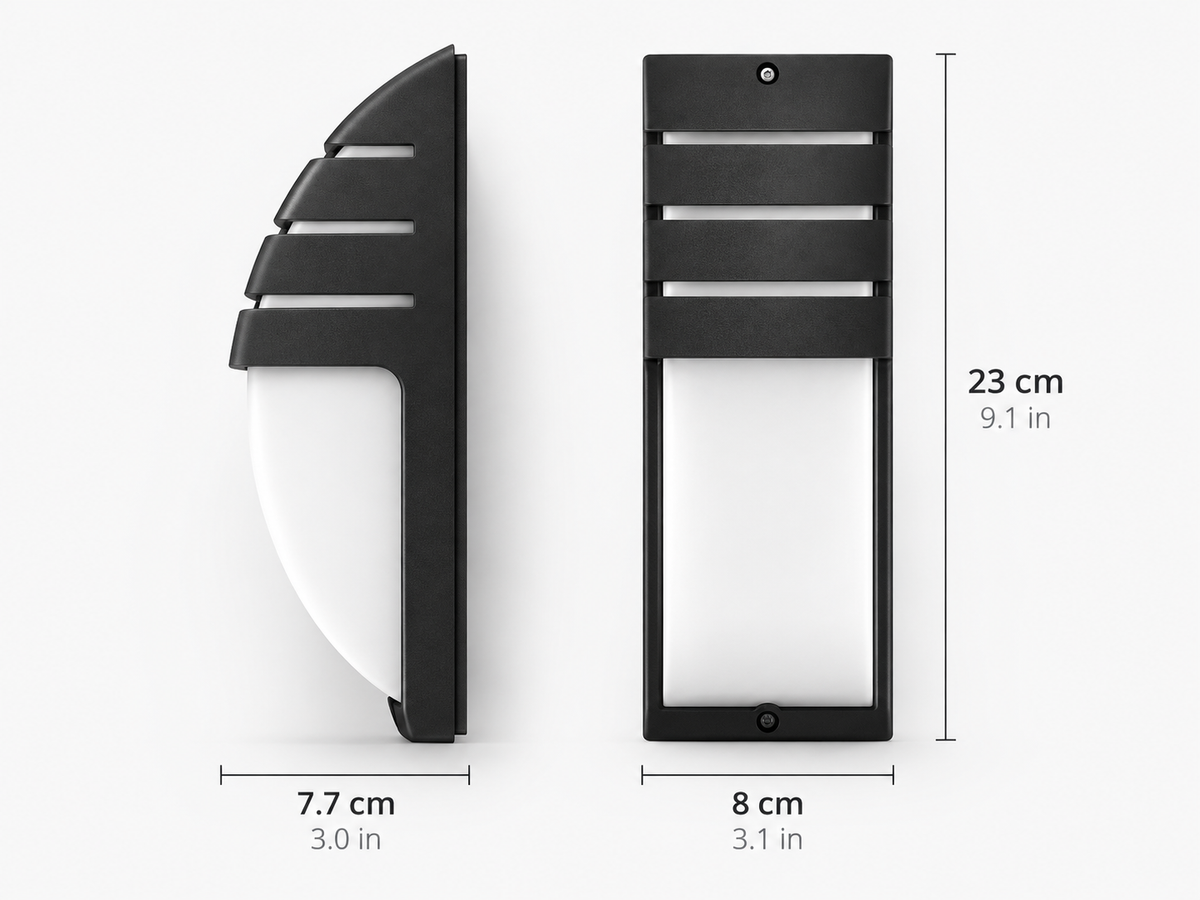 Modern Black Outdoor Wall Sconce | Luni