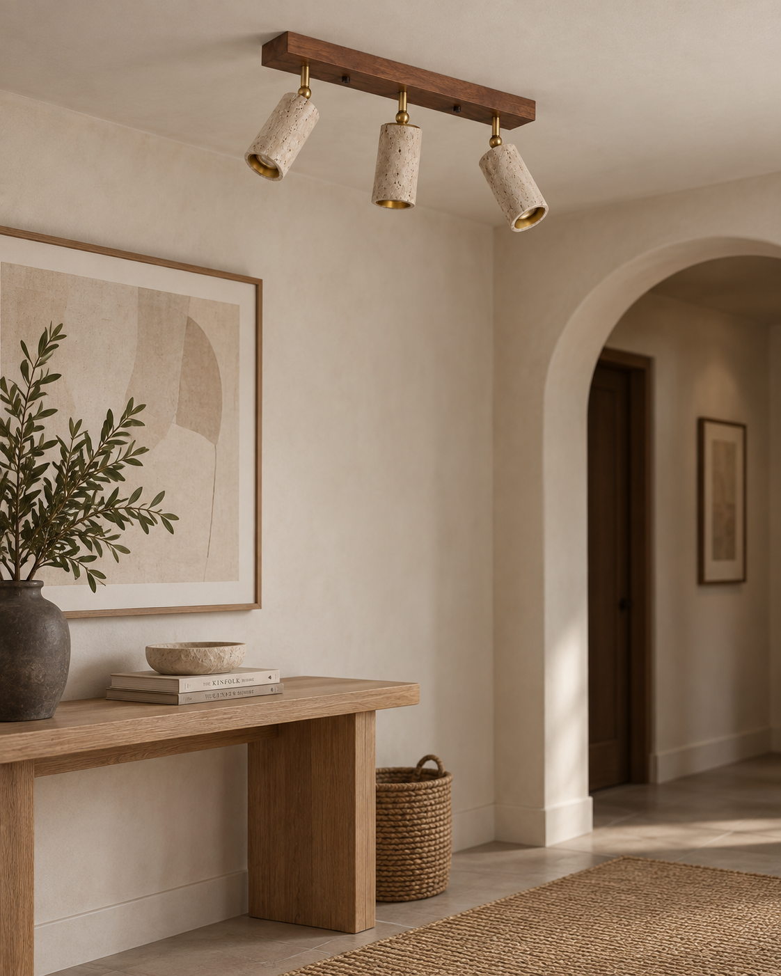 Plafo | Travertine Ceilling Light