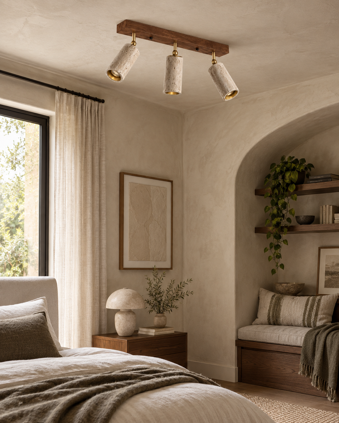 Plafo | Travertine Ceilling Light