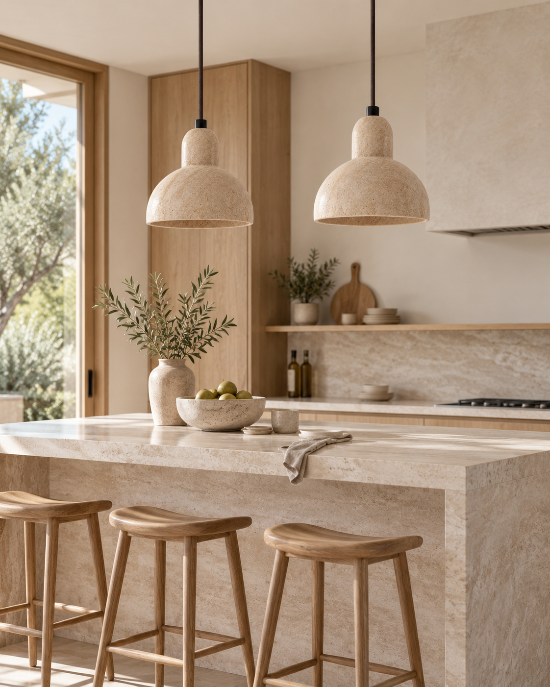 Nupa | Travertine Pendant Light