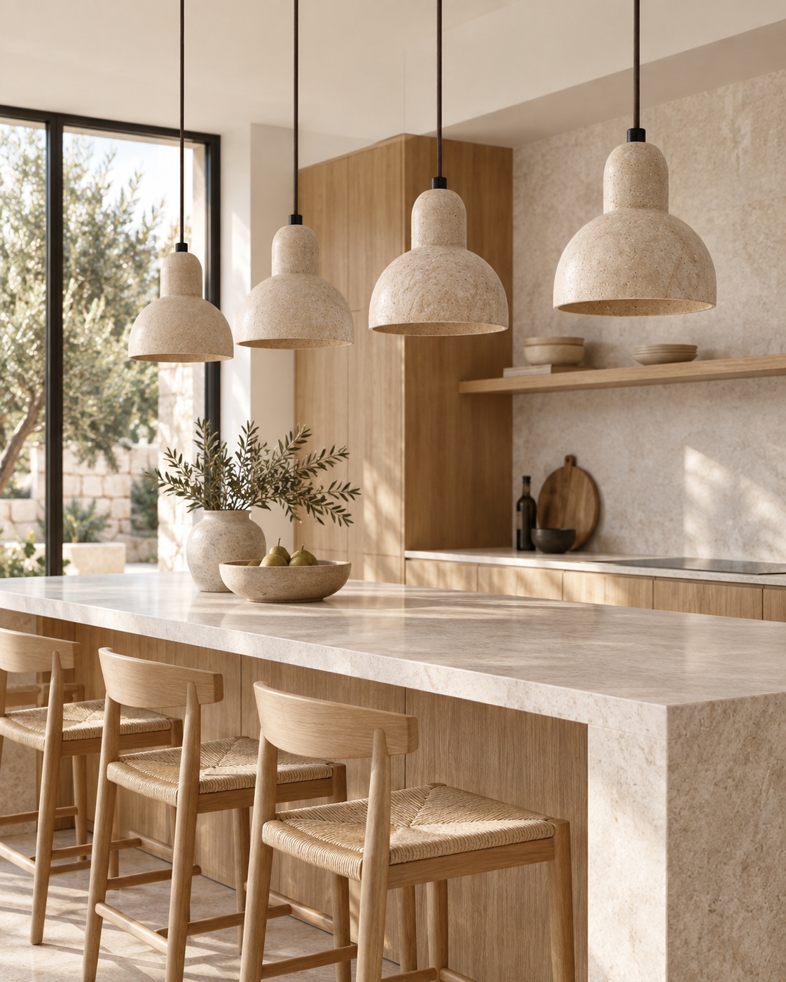 Nupa | Travertine Pendant Light