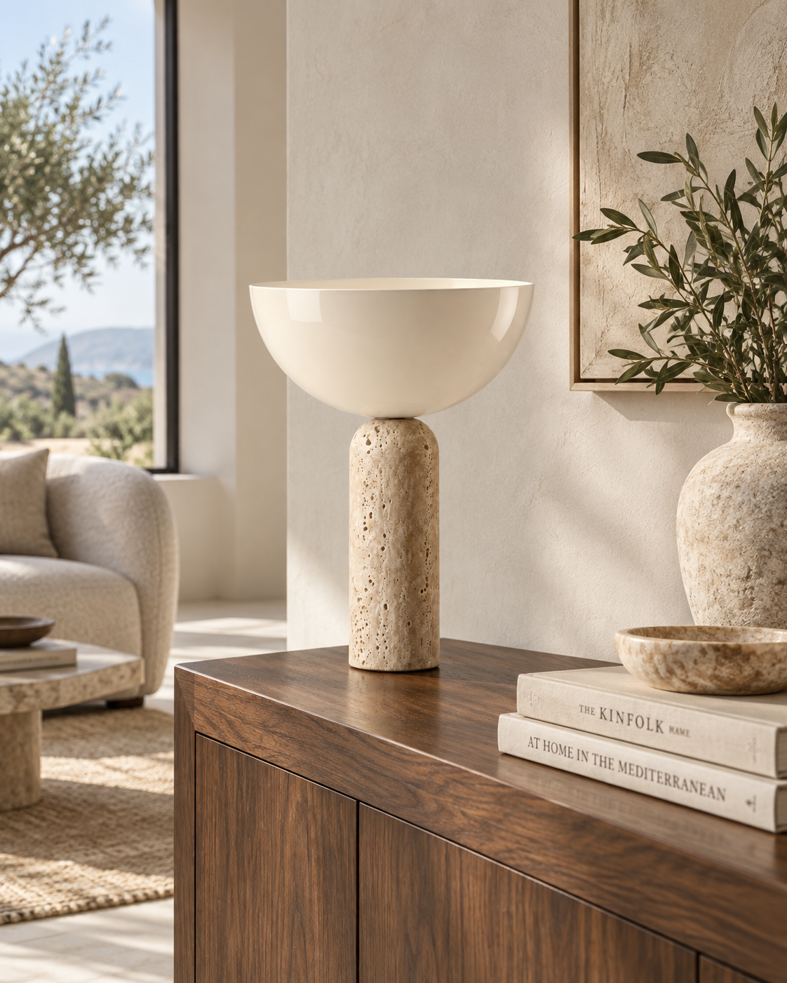 Travertina | Travertine Table Lamp